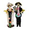 Karen Didion 24.0 Inch Mr. And Mrs. Fiesta Halloween Figurine Set , Bling Multi Seasonal Decor Halloween Dias De Muertos